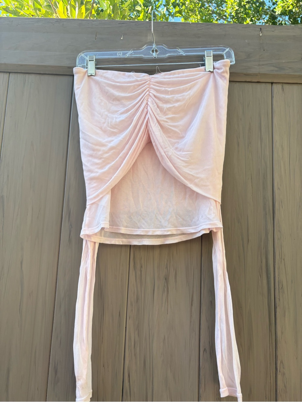 Helsa Sheer Knit Off The Shoulder Top in Ballet Pink new with Tags! - Picture 7 of 7